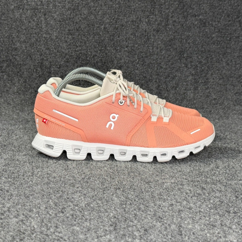 On Running Cloud 5 Running Shoes Womens 9.5 Flamingo Pearl Athletic Run Training